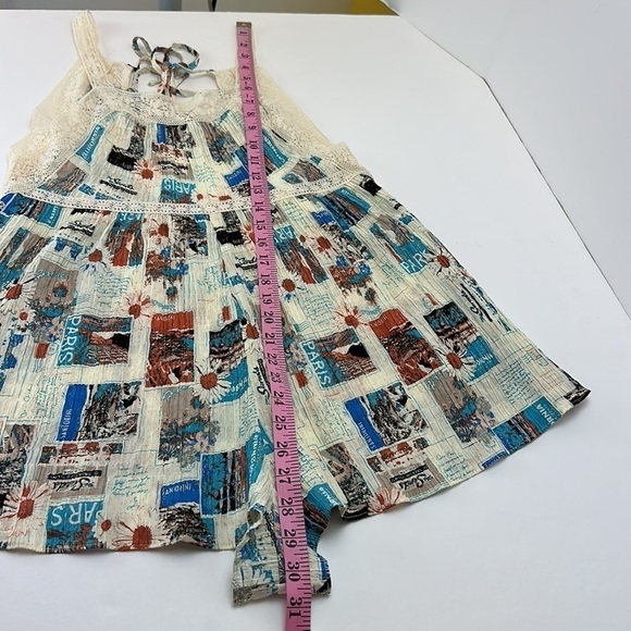 Urban Outfitters Brunching Lace Trim Romper Size Small Gauzy Lightweight Loose - Picture 10 of 16